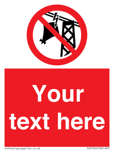 Custom prohibition do not fly kites near overhead electrical power lines